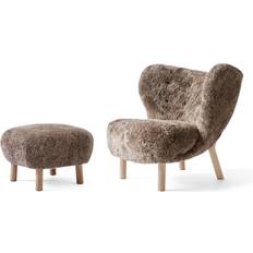 &Tradition Little Petra VB1 Sheepskin with Footstool Sessel 75cm