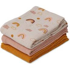 Liewood Line Muslin Cloth Rainbow Love Mix 3-pack