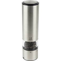 OVENTE 2 in 1 Stainless Steel Sea Salt and Pepper Grinder with Ceramic  Blade, Automatic One Hand Operation & Battery Operated Salt & Pepper Mill  Easy Grinding Adjustable Coarseness, Silver SPD121S 