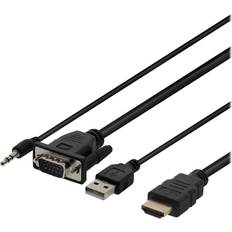 HDMI-VGA/3.5mm/USB A 2m