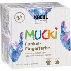 Wasserbasiert Farben Kreul Mucki Sparkle Finger Paint Fairy Dust 4x150ml