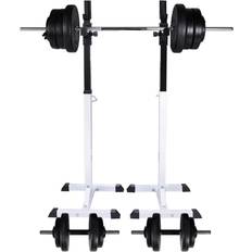 Treningsbenker vidaXL Squat Stand with Barbell & Dumbbells Set 60.5kg