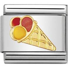 Nomination Composable Classic Link Ice Cream Charm - Gold/Yellow/Red