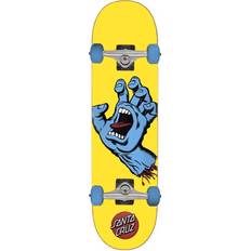 Gule Komplette skateboards Santa Cruz Screaming Hand 7.75"