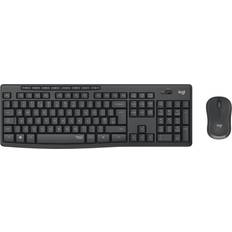 Logitech Full størrelse - Trådløs Tastaturer Logitech Silent Wireless Combo MK295 (Nordic)