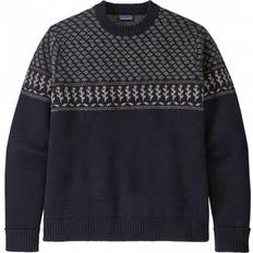Patagonia Knitted Sweaters - M - Men Patagonia Recycled Wool Sweater - Farm Blend: New Navy
