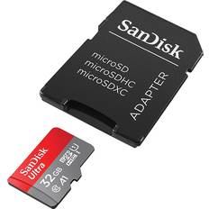 32 GB - USB 2.0 Minnekort & minnepenner SanDisk Ultra microSDHC Class 10 UHS-I U1 A1 120MB/s 32GB +SD adapter
