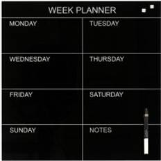 Glasstavler Naga Glass Week Planner English 45x45cm