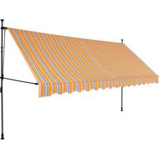 Awnings vidaXL Manual Retractable Awning with LED 157.5x47.2"