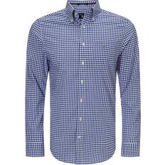 Gant Gingham Checked Fitted Shirt - College Blue