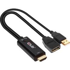 Club 3D HDMI 2.0/USB A - DisplayPort 1.2 M-F Adapter 0.2m