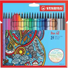 Wasserbasiert Textilstifte Stabilo Pen 68 Fibre Tip 30-pack