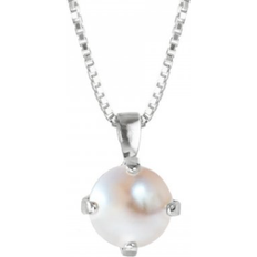 Caroline Svedbom Classic Petite Necklace - Silver/White