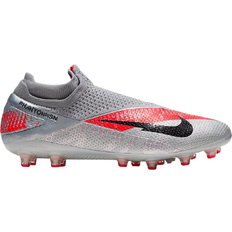 Artificial Grass (AG) - Nike Phantom Soccer Shoes Nike Phantom Vision 2 Elite Dynamic Fit AG-PRO M - Metallic Bomber Gray/Particle Gray/Laser Crimson/Black