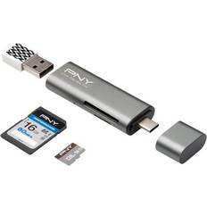 SDXC - USB-C Minnekortlesere PNY USB-C/USB 3.0 Card Reader for microSDXC/SDXC
