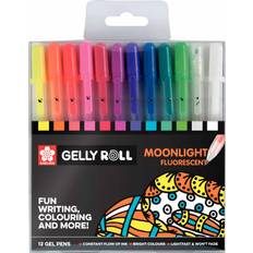 Vannbasert Gelpenner Sakura Gelly Roll Moonlight Fluorescent Gel Pen 12-pack