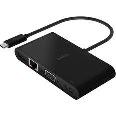 USB C-USB A/RJ45/VGA/HDMI M-F Adapter