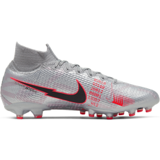 Artificial Grass (AG) - Nike Mercurial - Women Soccer Shoes Nike Mercurial Superfly 7 Elite AG - Metallic Bomber Grey/Particle Grey/Laser Crimson/Black