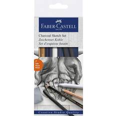 Weiß Buntstifte Faber-Castell Charcoal Sketch Set