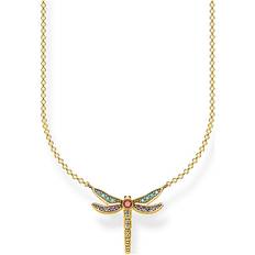 Thomas Sabo Dragonfly Small Necklace - Gold/Multicolour