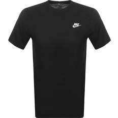 Baumwolle - Herren - M Oberteile Nike Sportswear Club T-shirt - Black/White