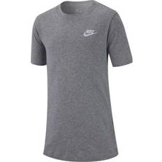 XS Overdeler Nike Older Kid's Sportswear T-Shirt - Dark Grey Heather/White (AR5254-063)