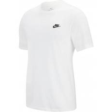 White Clothing Nike Sportswear Club Men's T-shirt - White/Black