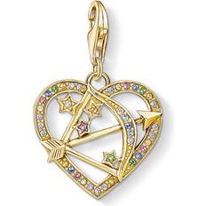 Thomas Sabo Cupid's Arrow Charm Pendant - Gold/Multicolour