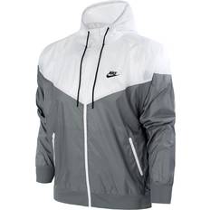 Grau - Herren Jacken Nike Windrunner Hooded Jacket Men - Smoke Grey/White/Black