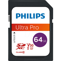Philips Minnekort Philips Ultra Pro SDXC Class 10 UHS-I U3 V30 64GB