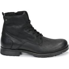 Jack & Jones Coat Leather Boots Black/Anthracite