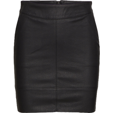 Miniröcke Only Leather Look Skirt - Black