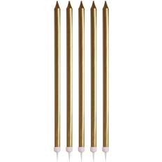 Ginger Ray Decor Tall Candles Gold 24-pack