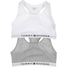 Topper Tommy Hilfiger Organic Cotton Logo Bralette 2-Pack - Mid Grey Heather/White (UG0UG00381-0UD)