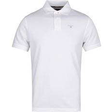 Barbour Herre T-skjorter & Singleter Barbour Tartan Pique Polo Shirt - White/Dress