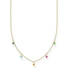 Einstellbar Größe Halsketten Thomas Sabo Charm Club Necklace - Gold/Multicolour