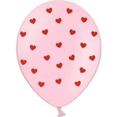 PartyDeco Latex Ballons Hearts 30cm Pastel Baby Pink 6-pack