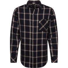 Urban Classics Basic Check Shirt - Navy/White