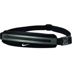 Black - Men Running Belts Nike Slim Waist Pack 2.0 Running Belt - Black/Silver