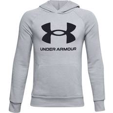 XXL Hoodies Under Armour Boy's UA Rival Fleece Big Logo Hoodie - Gray (1357585-011)