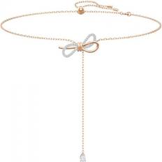 Swarovski Lifelong Bow Y Necklace - Rose Gold/Silver/White