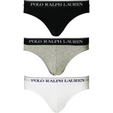 Polo Ralph Lauren Weiß Unterhosen Polo Ralph Lauren Classic Briefs 3-pack - Black/Grey/White