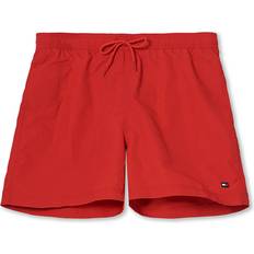 Polyamid Badebukser Tommy Hilfiger Solid Medium Drawstring Swim Shorts - Primary Red
