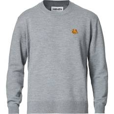 Kenzo Crest Classic Knitted Crew Neck Sweter - Dove Grey