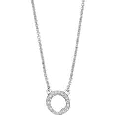 Monica Vinader Riva Mini Circle Necklace - Silver/White