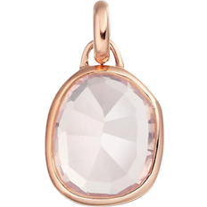 Monica Vinader Siren Medium Bezel Charm Pendant - Rose Gold/Quartz