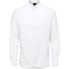 Herre - Lin Klær Selected Linen Shirt - White