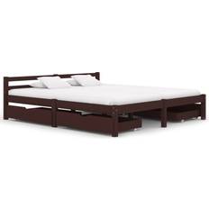 vidaXL Bed Frame with 4 Drawers 60cm Bettrahmen 160X200cm