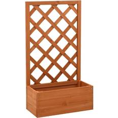 vidaXL Plant Box with Trellis 25x50x90cm