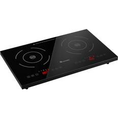 60 cm Einbau-Kochfelder tectake Hob Double 3500 W